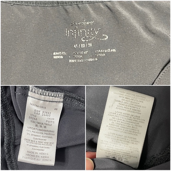 Infinity Scrub top: Dark Gray Women's Short Sleeve shirt - Picture 2 of 6